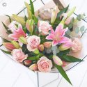 Beautifully Simple Luxury Pink Rose and Pink Lily Bouquet Code:SIPRLHT2  | National delivery and local delivery or collect from shop