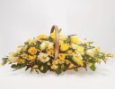 Yellow and Cream Mixed Basket Spray Code: JGFF2350FB