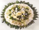 Traditional White Massed Posy White and Green Code: JGFF99320WPP | Local Delivery Or Collect From Shop Only