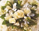 Traditional White Massed Posy White and Green Code: JGFF99320WPP | Local Delivery Or Collect From Shop Only