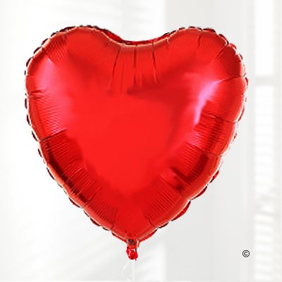 Red Heart Balloon Plain Foil Balloon Code: JGFV478RHB | Local Delivery Or Collect From Shop Only