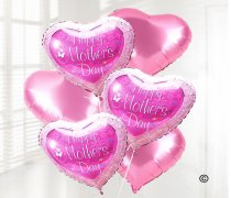 Happy Mothers Day Hearts Balloon Bouquet Code JGFMD89871HB | Local Delivery Or Collect From Shop Only