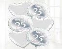 25th anniversary balloon bouquet Code:JGFA725SWBB | Local delivery or collect from shop only