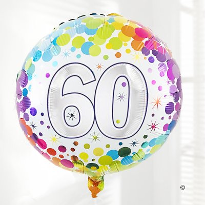 60th birthday balloon Code: JGFB88160HB | Local delivery or collect from shop only