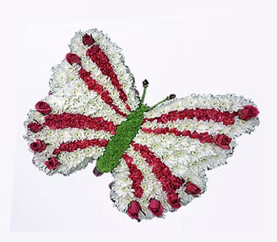 Butterfly funeral flower tribute Code: JGFF96WBFT | Local Delivery Or Collect From Shop Only