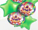 Get well balloon bouquet green star Code:JGF027GGWBB | Local delivery or collect from shop only