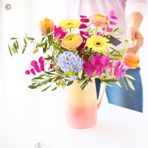 Bright Bouquet in a Jug  Code: JUGB1 | Local delivery or collect from shop only