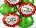 Merry Christmas Balloon Bouquet Green Code: JGFX82476ZS | Local Delivery Or Collect From Shop Only