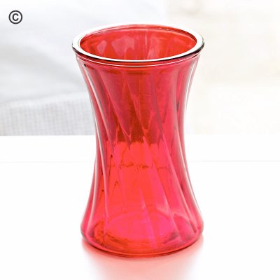 Red Cranberry Glass Vase  Code: JGFC06771ZF | Local delivery or collect from shop only