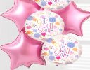 Get Well Balloon Bouquet Pink Star Code: JGFG68454GW | Local delivery or collect from shop only