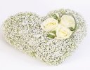 White Gypsophila Heart Code: JGF19700WGH | Local Delivery Or Collect From Shop Only