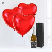 Hearts with prosecco Code: JGFV74PRHP | Local delivery or collect from shop only