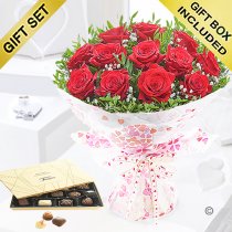 Twelve hugs and kisses with luxury Belgian chocolates Code: JGFV424012RRC | Local Delivery Or Collect From Shop Only