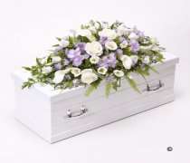 Children's Blue & Lilac Casket Spray Code: F13111BS