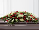 Mixed Casket Spray - Red and Green Code: F13860RS | National and Local Delivery