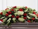 Mixed Casket Spray - Red and Green Code: F13860RS | National and Local Delivery