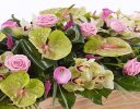 Rose, Orchid and Calla Lily Casket Spray Code: F13140MS | National and Local Delivery