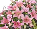 Pink Lily and Pink Rose Casket Spray Code: F13520PS | National and Local Delivery