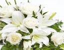 White Lily and White Rose Spray Code: Code: F13650WS