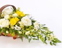 Yellow and White Mixed Basket Spray Code: F13060YS