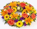 Vibrant Rose and Lily Wreath Code: F13050VS