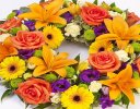 Vibrant Rose and Lily Wreath Code: F13050VS