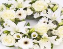 White Rose and Lily Wreath Code: F13050WS