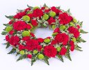 Red and Green Classic Wreath Code: F13740RS | National Delivery and Local Delivery Or Collect From Shop