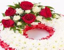 Red and White Traditional Wreath Code: F13680RS