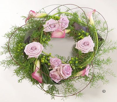 Lilac Woodland Wreath Code: JGFF5240LWW | Local Delivery Or Collect From Shop Only