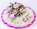 Traditional White Massed Posy Bright Pink and White Code: F13421PS | National and Local Delivery