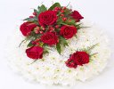 Traditional Red and White Massed Posy Code: F13421RS | National and Local Delivery