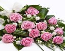 Classic Pink Rose Sheaf Tribute Code: F13491PS | National Delivery and Local Delivery Or Collect From Shop