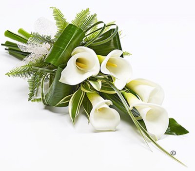 White Calla Lily Dracaena Sheaf Code: JGFF3101CLS | Local Delivery Or Collect From Shop Only