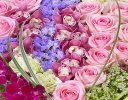 Contemporary Pink and Green Heart Code: F13201MS | National and Local Delivery