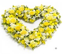 Yellow and White Open Heart Code: F13471YS | National and Local Delivery