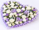 Lilac and White Pastel Heart Code: F13431LS | National and Local Delivery