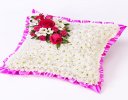 Classic Pink and White Cushion Code: F13721PS | National and Local Delivery