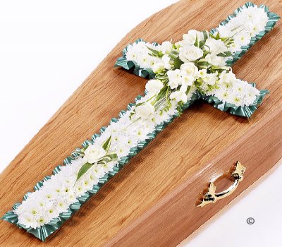 Classic Green and White Cross Code: F13570WS | National and Local Delivery