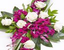 Rose and Orchid Aspidistra Cross Spray Code: F13541MS | National and Local Delivery