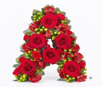 Red and Berry Mixed Loose Letter Tribute Code: F13301RS | National and Local Delivery