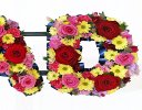 Dad flower letter vibrant Tribute Code: JGFF1179VD | Local delivery or collect from our shop only