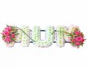 Mum flower letter Tribute Code: JGFF122WM | Local Delivery Or Collect From Shop Only