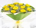 12 Yellow Rose Hand-tied Code: JGF945012YR | Local delivery or collect from our shop only
