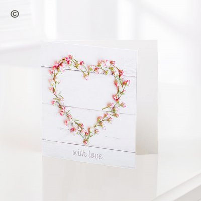 With Love Heart Greetings Card Code: C05711ZF| National delivery and local delivery or collect from our shop