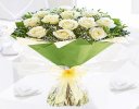 12 White Rose Hand-tied Code: JGF945112WR | Local delivery or collect from our shop only