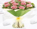12 Pink rose hand-tied Code: JGF945012PR | Local Delivery Or Collect From Shop Only