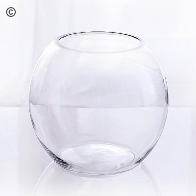 Stylish globe clear glass vase Code: JGF698781GV | Local delivery or collect from our shop only