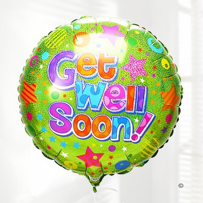 Get Well Balloon Green Code: JGFB011GWG | Local Delivery Or Collect From Shop Only