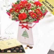 Christmas cheer gift box with a box of luxury chocolates Code: JGFX90032CGBC | Local delivery or collect from shop only
